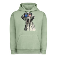 Pigment Oil Green great dane sunglasses american usa flag 4th of july fourth t shirt Urban Hoodie - InspiraDesign
