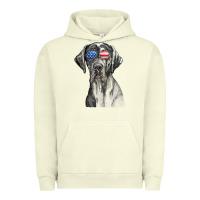 Pigment Pistachio great dane sunglasses american usa flag 4th of july fourth t shirt Urban Hoodie - InspiraDesign
