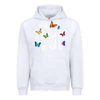 White With God All Things Are Possible  Religious Butterfly Art Urban Hoodie - InspiraDesign