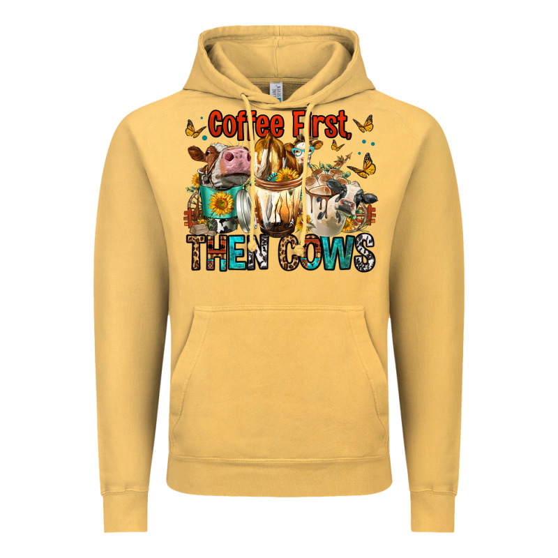 Coffee First Then Cows Vintage Hoodie by FaDigitalArtStudio | Teevron