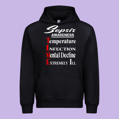 Sepsis Awareness  Know Sepsis Signs  Sepsis Surviv Urban Hoodie Designed By Inspiradesign