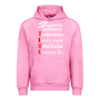 Fuchsia Pink Sepsis Awareness  Know Sepsis Signs  Sepsis Surviv Urban Hoodie - InspiraDesign