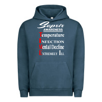 Pigment Midnight Navy Sepsis Awareness  Know Sepsis Signs  Sepsis Surviv Urban Hoodie - InspiraDesign