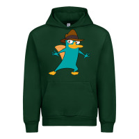 Forest Green Perry The Platypus Urban Hoodie - InspiraDesign