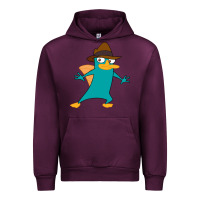 Mauve Wine Perry The Platypus Urban Hoodie - InspiraDesign