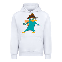 White Perry The Platypus Urban Hoodie - InspiraDesign