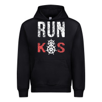 Black RUN k8s Urban Hoodie - InspiraDesign