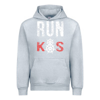 Heather Grey RUN k8s Urban Hoodie - InspiraDesign