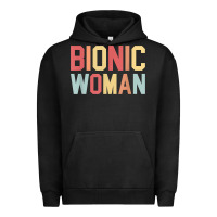 Pigment Black bionic woman injury accident broken hip leg arm surgery t shirt Urban Hoodie - InspiraDesign