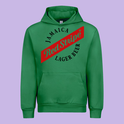 Jamaica Red Stripe Lager Beer Urban Hoodie Designed By Inspiradesign