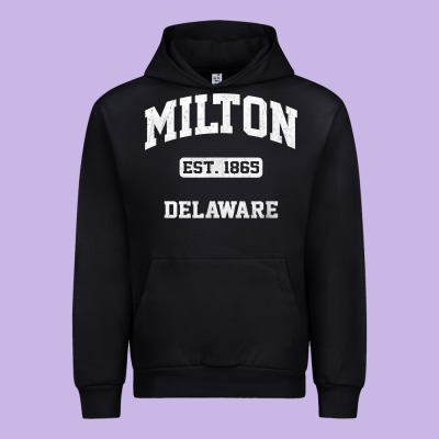 Milton Delaware De Vintage State Athletic Style T Shirt Urban Hoodie Designed By Inspiradesign