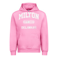 Fuchsia Pink milton delaware de vintage state athletic style t shirt Urban Hoodie - InspiraDesign
