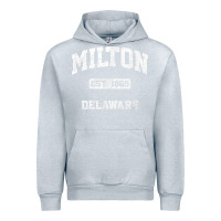Heather Grey milton delaware de vintage state athletic style t shirt Urban Hoodie - InspiraDesign
