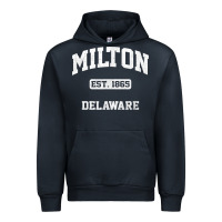 Navy milton delaware de vintage state athletic style t shirt Urban Hoodie - InspiraDesign
