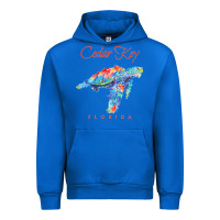 Cobalt Cedar Key Florida Watercolor Sea Turtle Sweatshirt Urban Hoodie - InspiraDesign