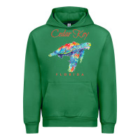 Emerald Cedar Key Florida Watercolor Sea Turtle Sweatshirt Urban Hoodie - InspiraDesign