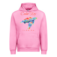 Fuchsia Pink Cedar Key Florida Watercolor Sea Turtle Sweatshirt Urban Hoodie - InspiraDesign