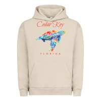 Pigment French Oak Cedar Key Florida Watercolor Sea Turtle Sweatshirt Urban Hoodie - InspiraDesign