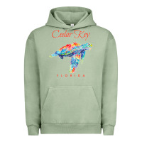 Pigment Oil Green Cedar Key Florida Watercolor Sea Turtle Sweatshirt Urban Hoodie - InspiraDesign
