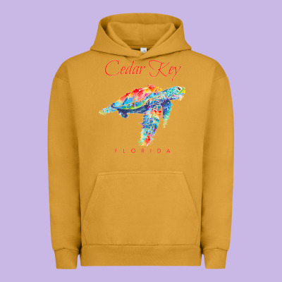 Cedar Key Florida Watercolor Sea Turtle Sweatshirt Urban Hoodie Designed By Inspiradesign