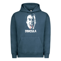Pigment Midnight Navy dracula vampire classic horror flick white t shirt Urban Hoodie - InspiraDesign