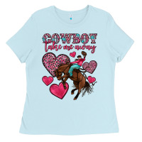 Baby Blue cowboy take me away Ladies Tee - OliviaCreatesArt