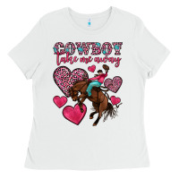 White cowboy take me away Ladies Tee - OliviaCreatesArt
