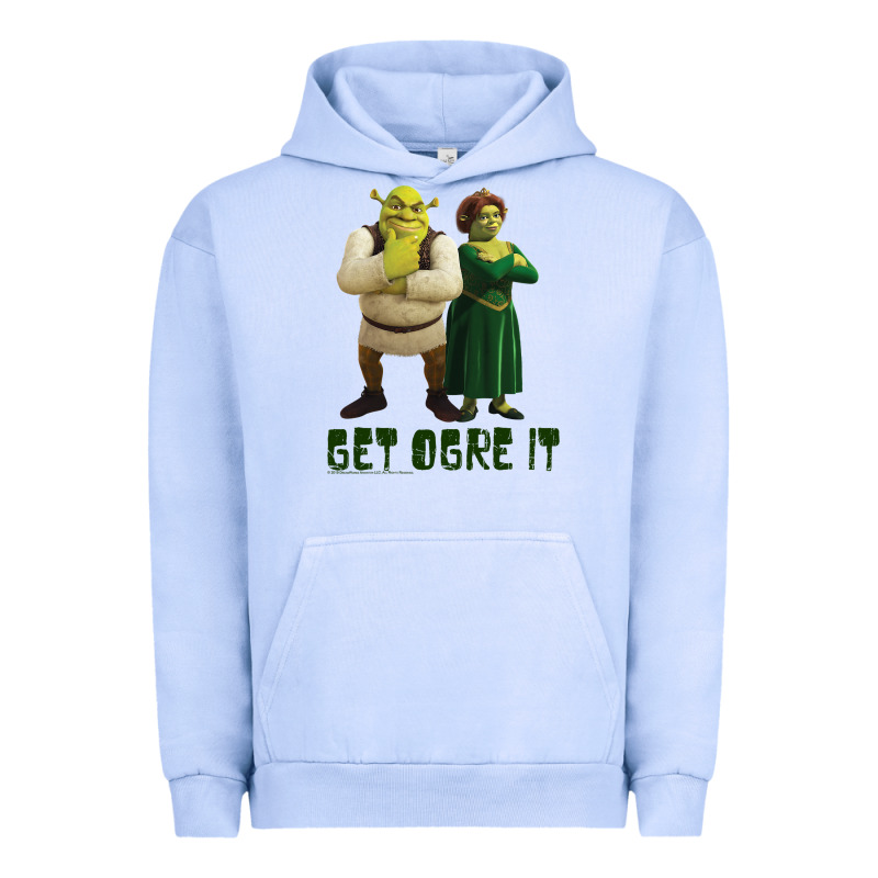 Shrek Fiona & Shrek Get Ogre It Text Poster Urban Hoodie by InspiraDesign | Teevron