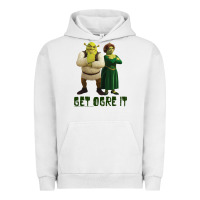 Pigment Lunar Rock Shrek Fiona & Shrek Get Ogre It Text Poster Urban Hoodie - InspiraDesign