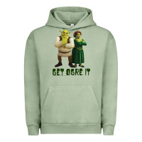 Pigment Oil Green Shrek Fiona & Shrek Get Ogre It Text Poster Urban Hoodie - InspiraDesign