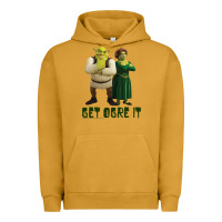 Pigment Peanut Butter Shrek Fiona & Shrek Get Ogre It Text Poster Urban Hoodie - InspiraDesign