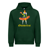 Forest Green barmaid oktoberfest funny german woman dirndl bratwurst t shirt Urban Hoodie - InspiraDesign