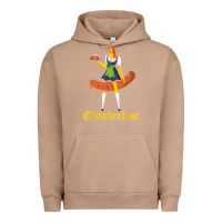Pigment Burro barmaid oktoberfest funny german woman dirndl bratwurst t shirt Urban Hoodie - InspiraDesign