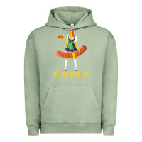 Pigment Oil Green barmaid oktoberfest funny german woman dirndl bratwurst t shirt Urban Hoodie - InspiraDesign