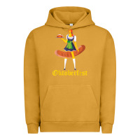 Pigment Peanut Butter barmaid oktoberfest funny german woman dirndl bratwurst t shirt Urban Hoodie - InspiraDesign