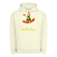 Pigment Pistachio barmaid oktoberfest funny german woman dirndl bratwurst t shirt Urban Hoodie - InspiraDesign