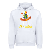 White barmaid oktoberfest funny german woman dirndl bratwurst t shirt Urban Hoodie - InspiraDesign