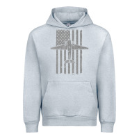 Heather Grey C-47 Skytrain Wwii Transport Airplane Vintage Flag Urban Hoodie - InspiraDesign