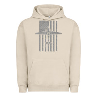 Pigment French Oak C-47 Skytrain Wwii Transport Airplane Vintage Flag Urban Hoodie - InspiraDesign