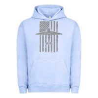 Pigment Grape Ice C-47 Skytrain Wwii Transport Airplane Vintage Flag Urban Hoodie - InspiraDesign