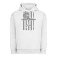 Pigment Lunar Rock C-47 Skytrain Wwii Transport Airplane Vintage Flag Urban Hoodie - InspiraDesign