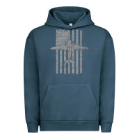 Pigment Midnight Navy C-47 Skytrain Wwii Transport Airplane Vintage Flag Urban Hoodie - InspiraDesign