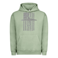 Pigment Oil Green C-47 Skytrain Wwii Transport Airplane Vintage Flag Urban Hoodie - InspiraDesign