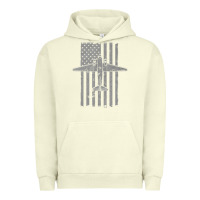 Pigment Pistachio C-47 Skytrain Wwii Transport Airplane Vintage Flag Urban Hoodie - InspiraDesign