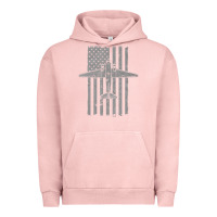 Pigment Salmon C-47 Skytrain Wwii Transport Airplane Vintage Flag Urban Hoodie - InspiraDesign