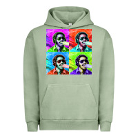 Pigment Oil Green STEVIE WONDER! Urban Hoodie - InspiraDesign