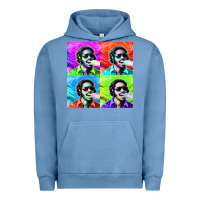 Pigment Pebble Blue STEVIE WONDER! Urban Hoodie - InspiraDesign