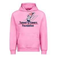 Fuchsia Pink Tunnel To Towers F-oundation American Flag USA Flag Urban Hoodie - InspiraDesign