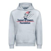 Heather Grey Tunnel To Towers F-oundation American Flag USA Flag Urban Hoodie - InspiraDesign
