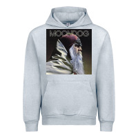 Heather Grey Moondog Musician Poster Essential Urban Hoodie - InspiraDesign